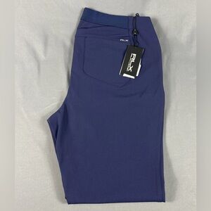 RLX Ralph Lauren Womens Golf Pants 12 Navy Blue Nylon Spandex